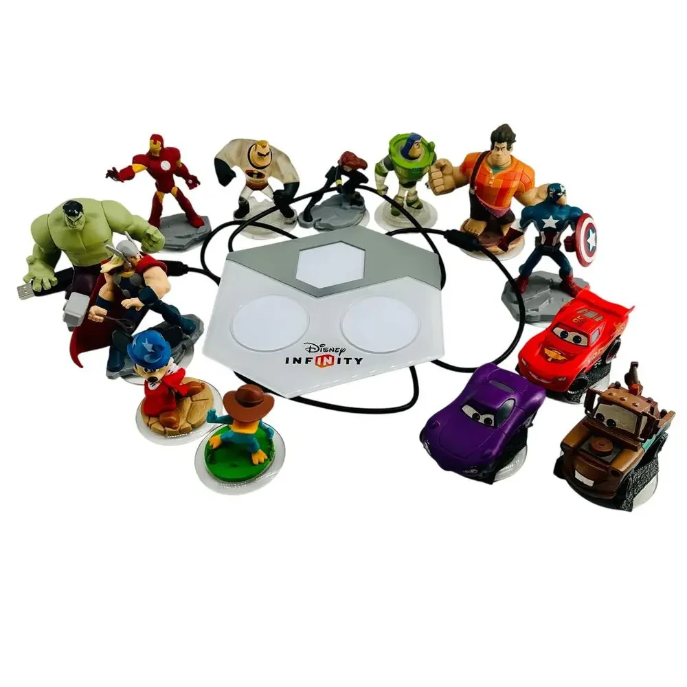 Disney Infinity Lot 13 Mickey Avengers Marvel Cars Thor Buzz Incredibles Portal